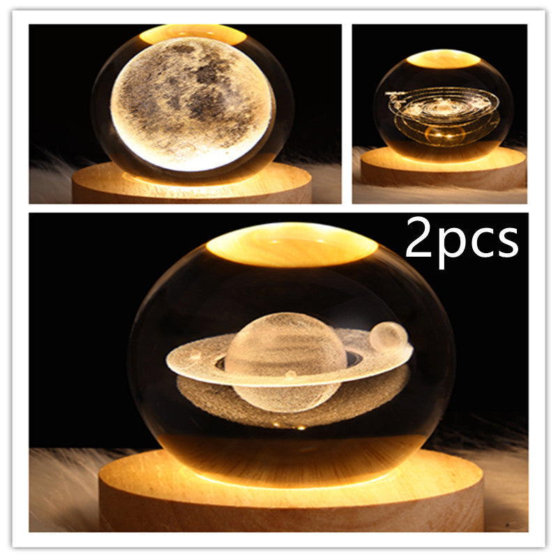 Sainishops™LED Night Light Galaxy Crystal Ball Table Lamp