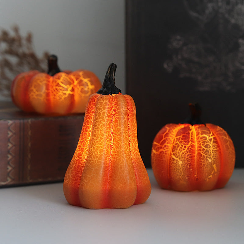 Sainishops™New Halloween Pumpkin Lantern Simulation Pumpkin LED Candle Lamp