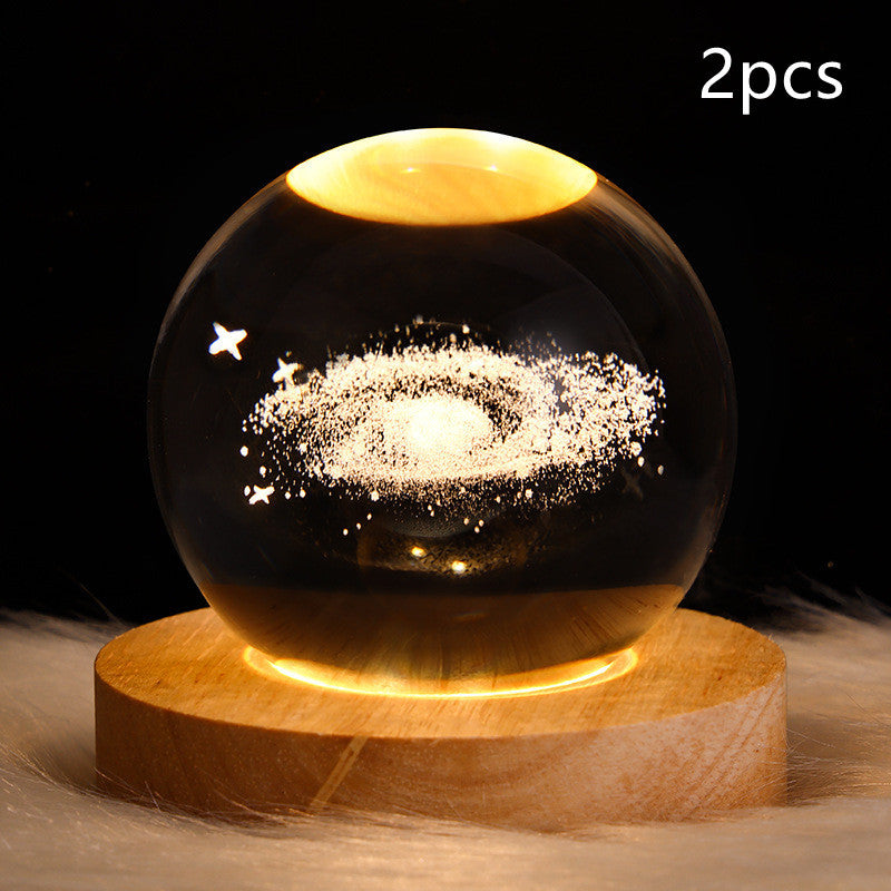 Sainishops™LED Night Light Galaxy Crystal Ball Table Lamp