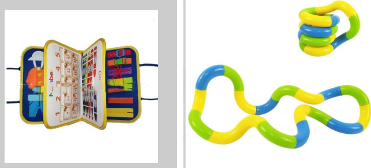 Sainishops™New Busy Book Children s Busy Board Dressing And Buttoning Learning Baby