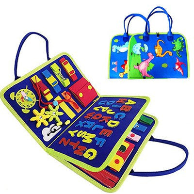 Sainishops™New Busy Book Children s Busy Board Dressing And Buttoning Learning Baby