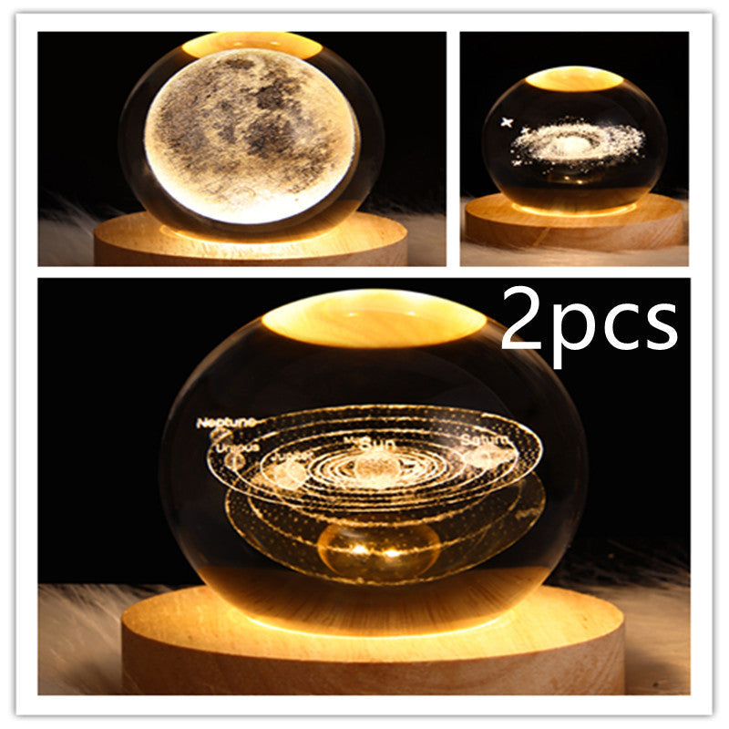 Sainishops™LED Night Light Galaxy Crystal Ball Table Lamp