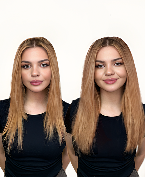 clip-in volumizer strawberry blonde.