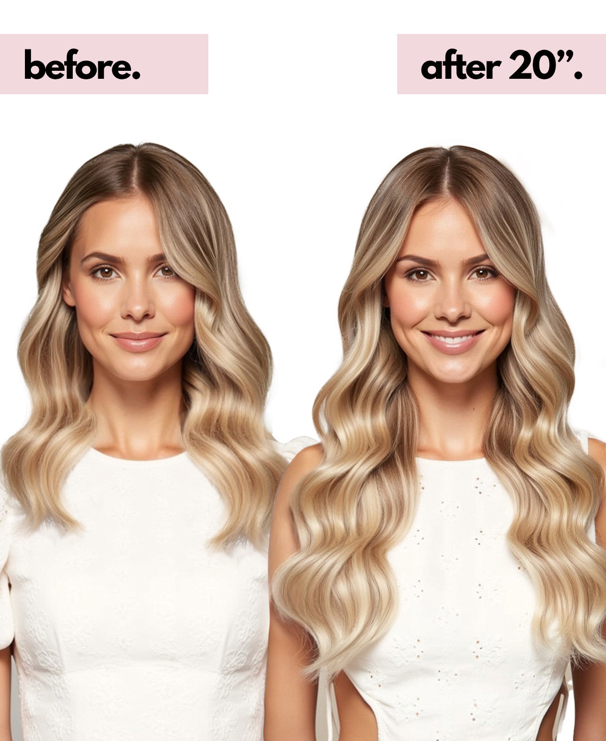 invisible clip-in hair extensions blonde highlights.