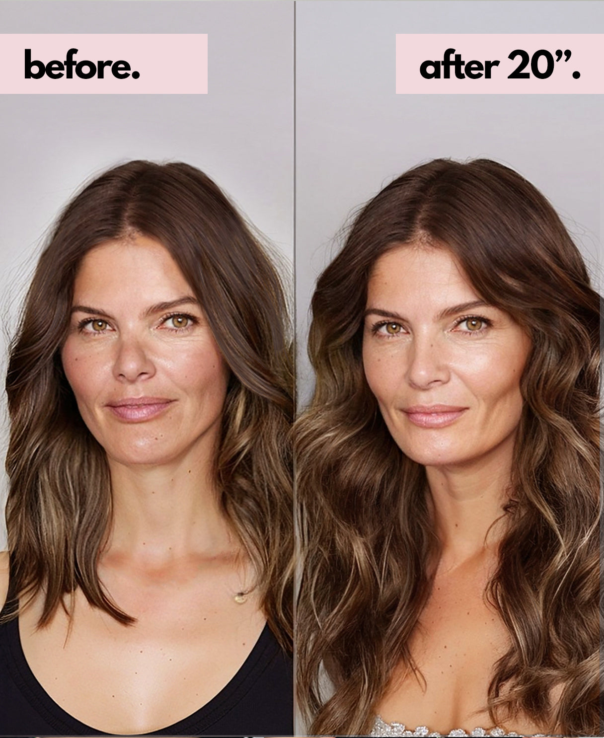 tape-in hair extensions brown balayage.