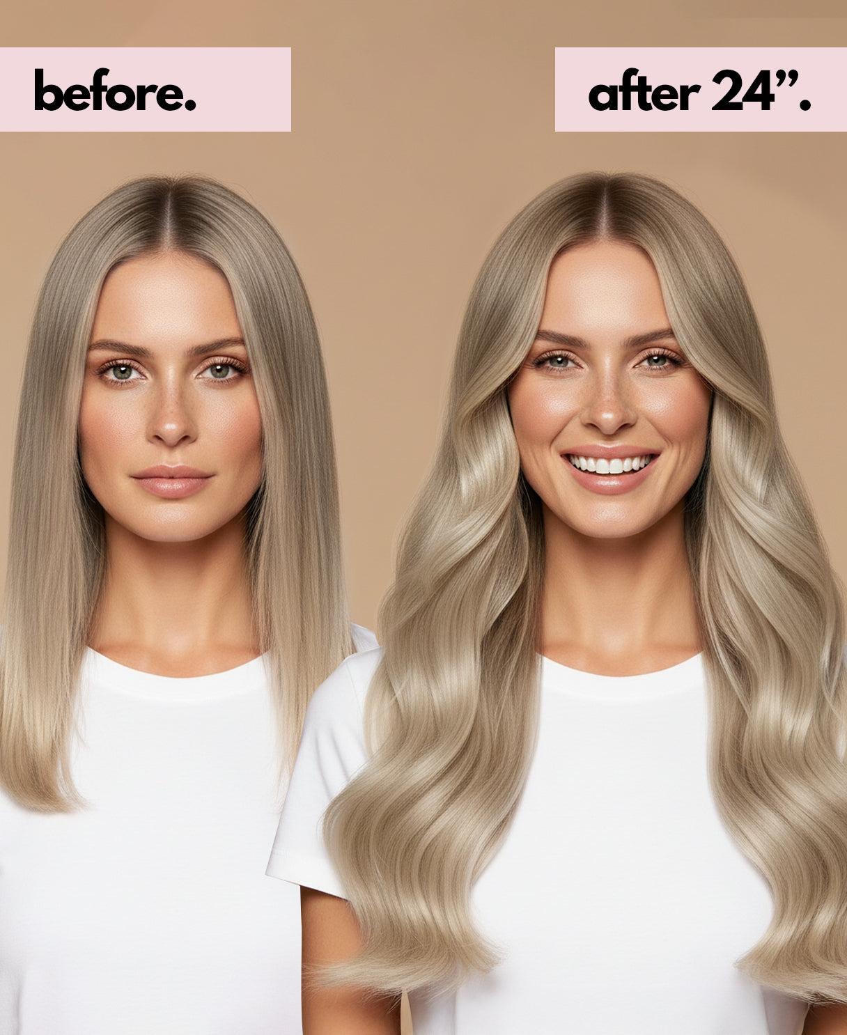clip-in hair extensions ash blonde.
