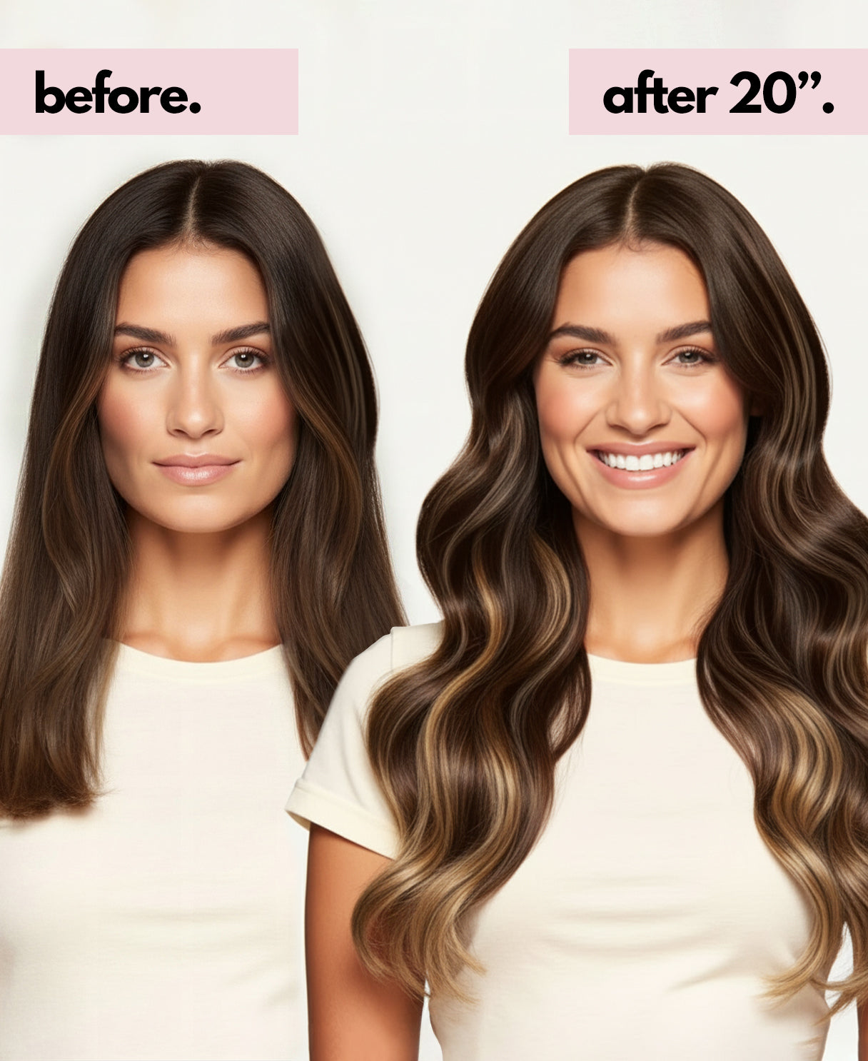 clip-in hair extensions brown balayage.