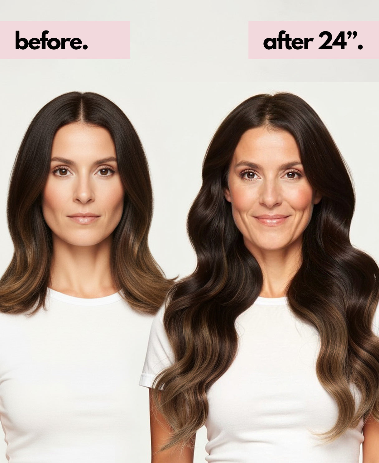 clip-in hair extensions brown melt.