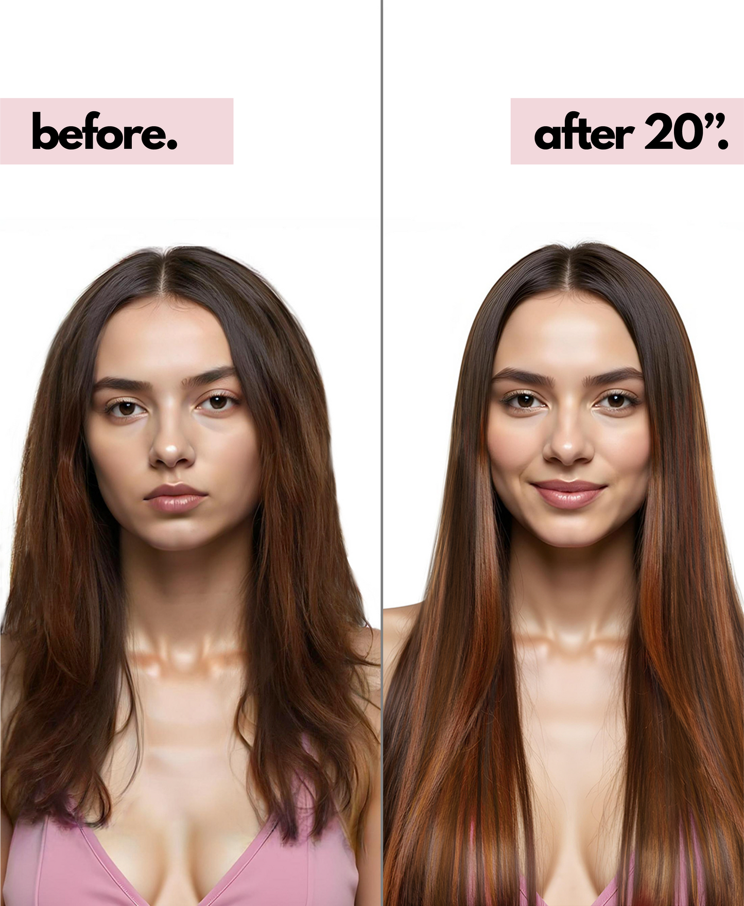 tape-in extensions chestnut balayage.