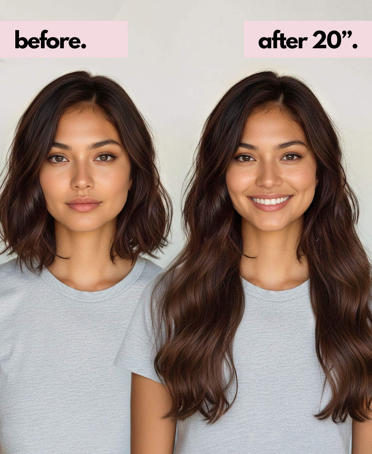 clip-in hair extensions medium brown.