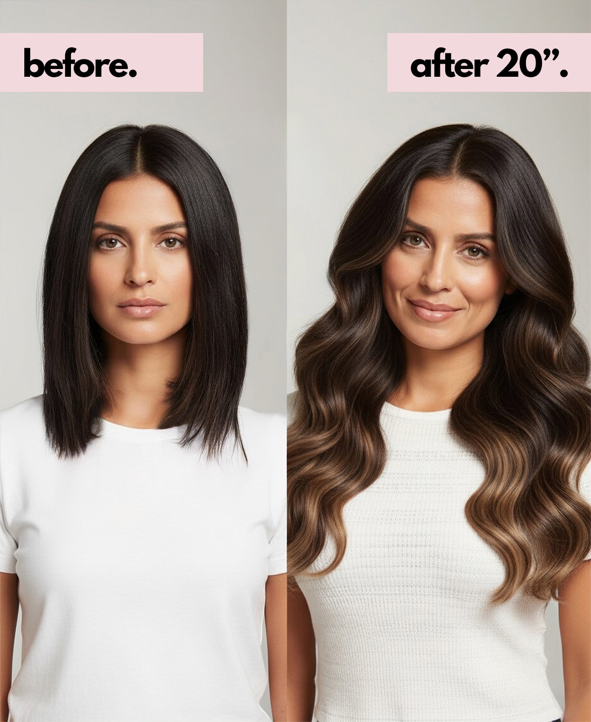 clip-in hair extensions mocha balayage.