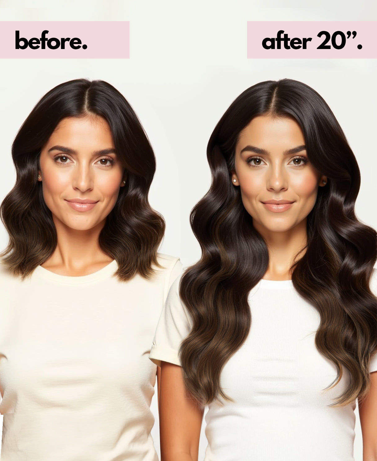 clip-in hair extensions dimensional brown.