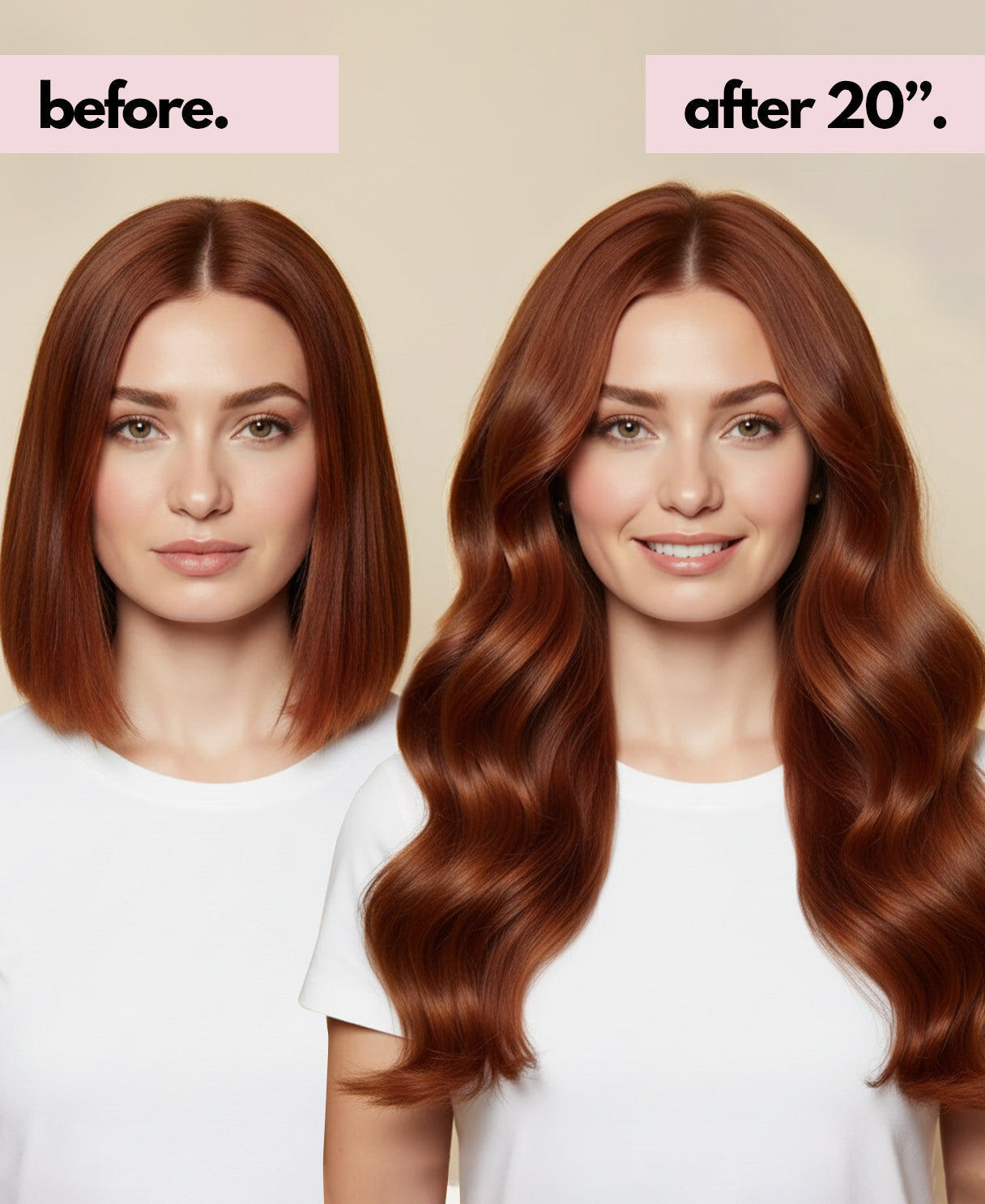 invisible clip-in hair extensions pumpkin spice.