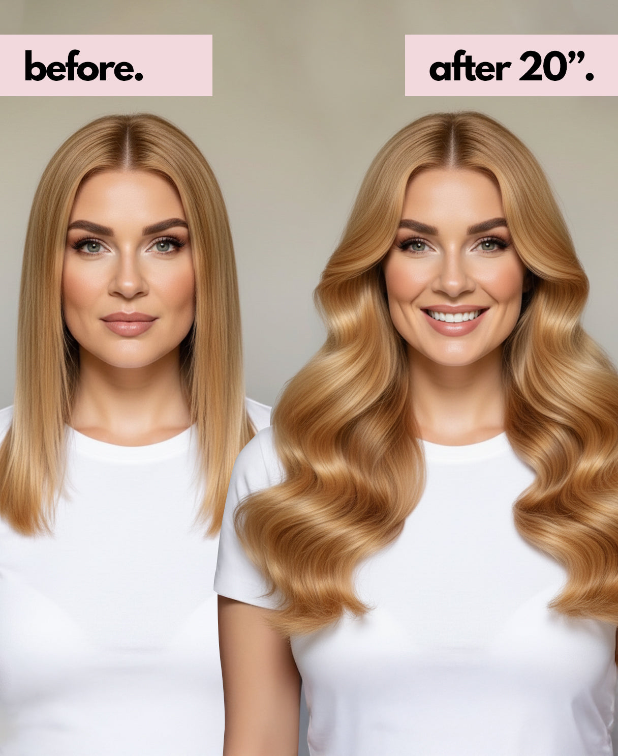 invisible clip-in hair extensions strawberry blonde.