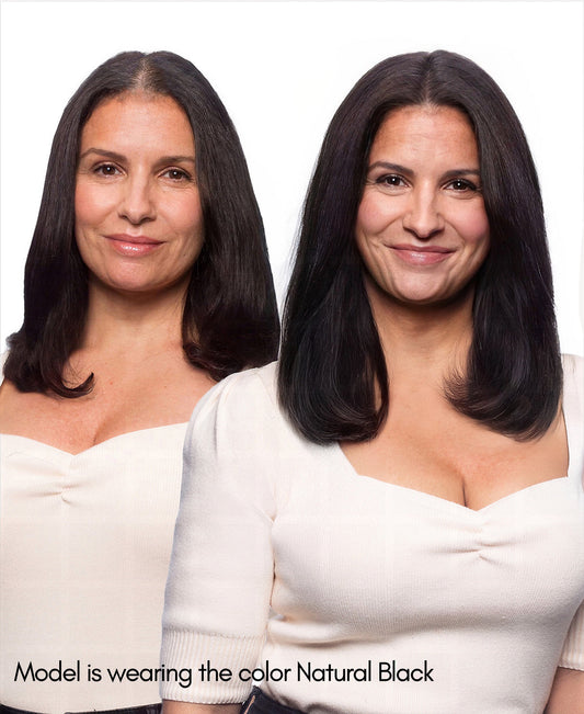 premium hair topper 14" platinum blonde (#60).