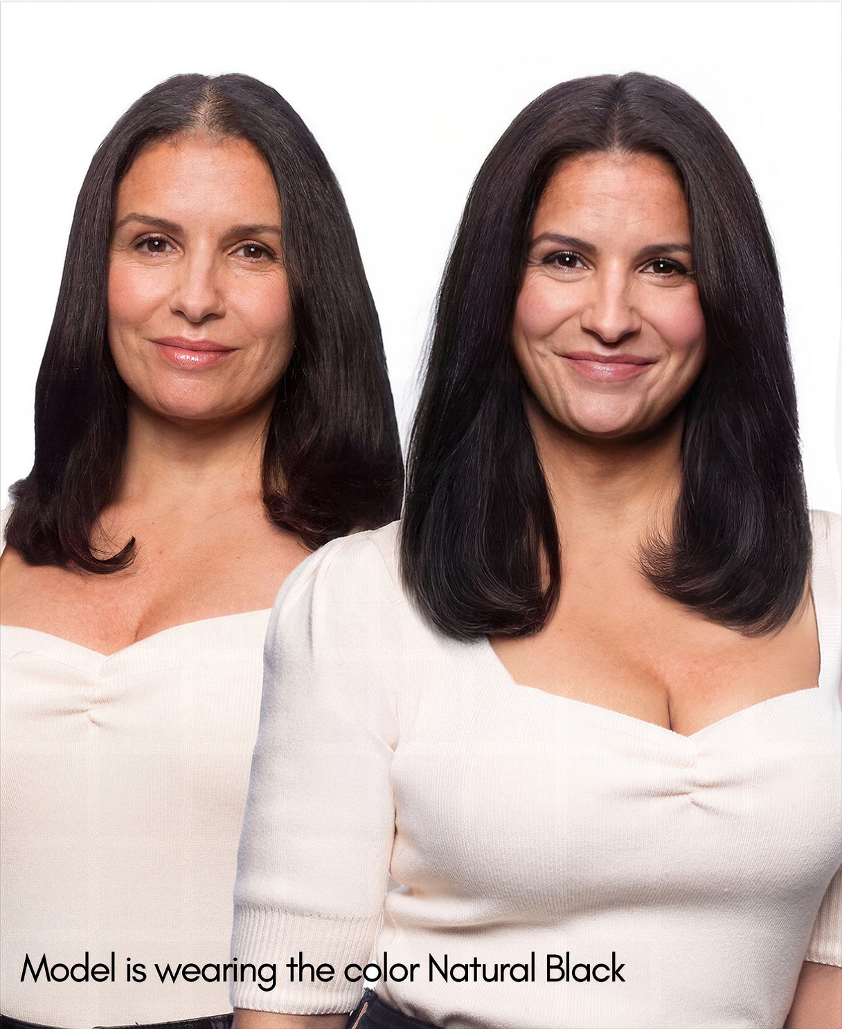 premium hair topper 14" rooted brown.