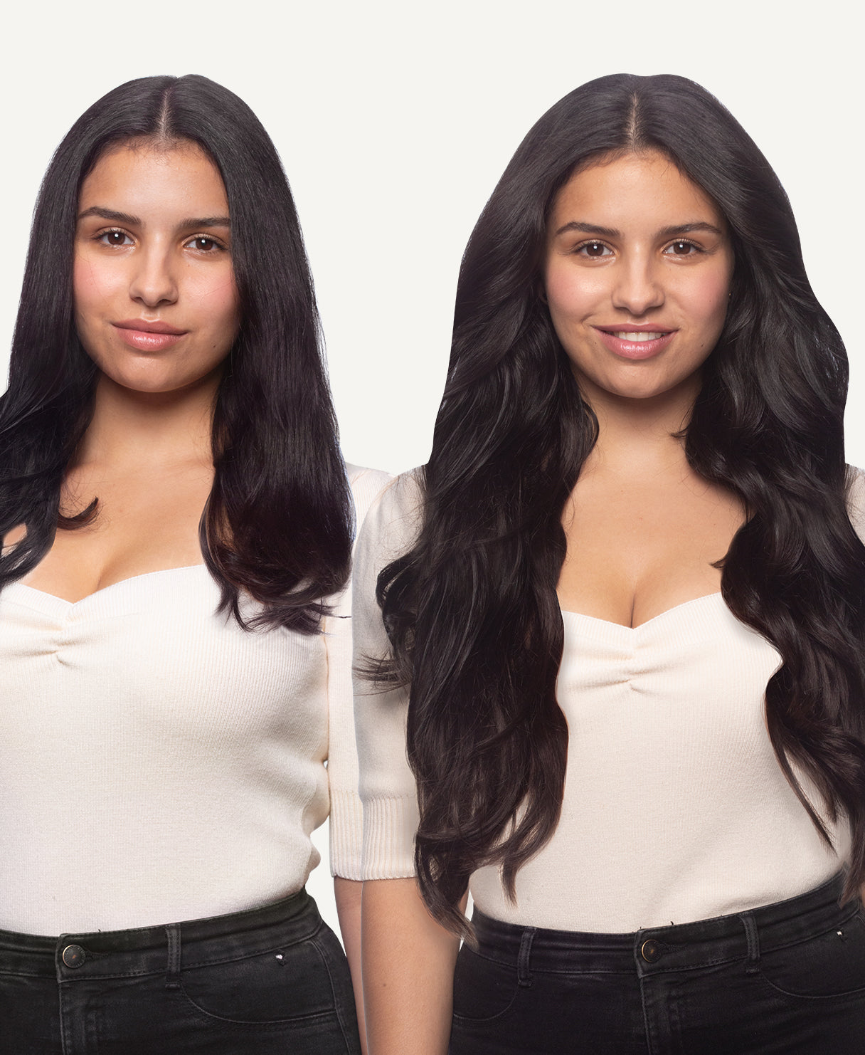 tape-in hair extensions natural black.