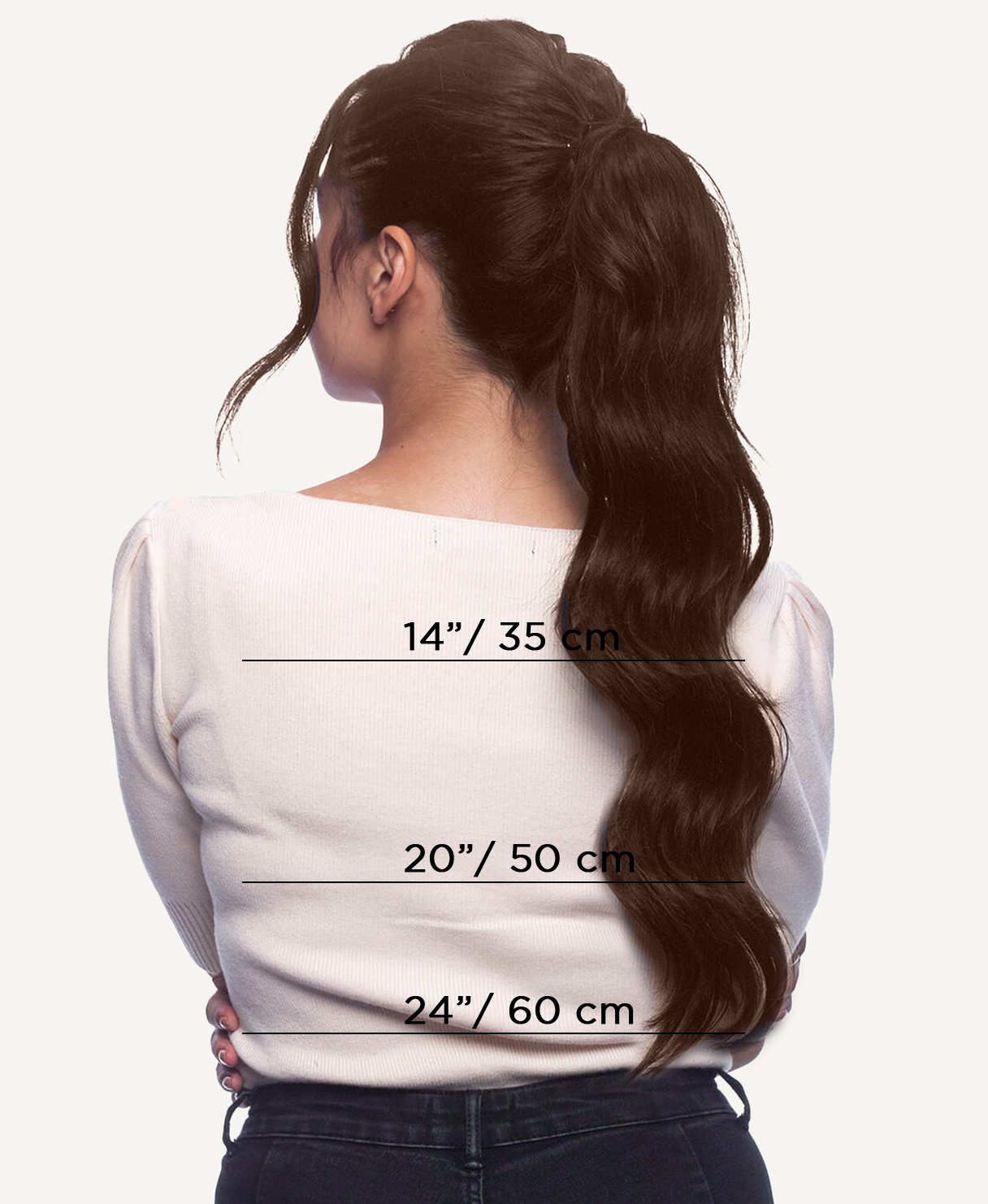 ponytail - medium brown.