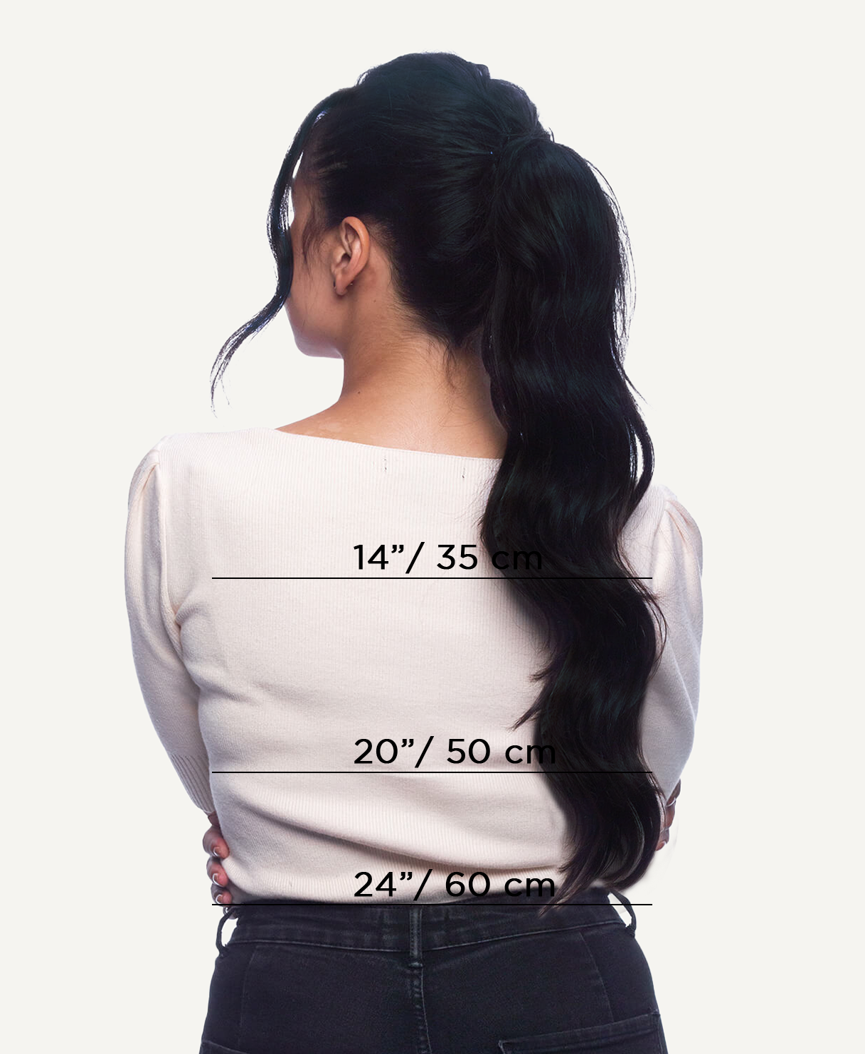 ponytail - jet black.