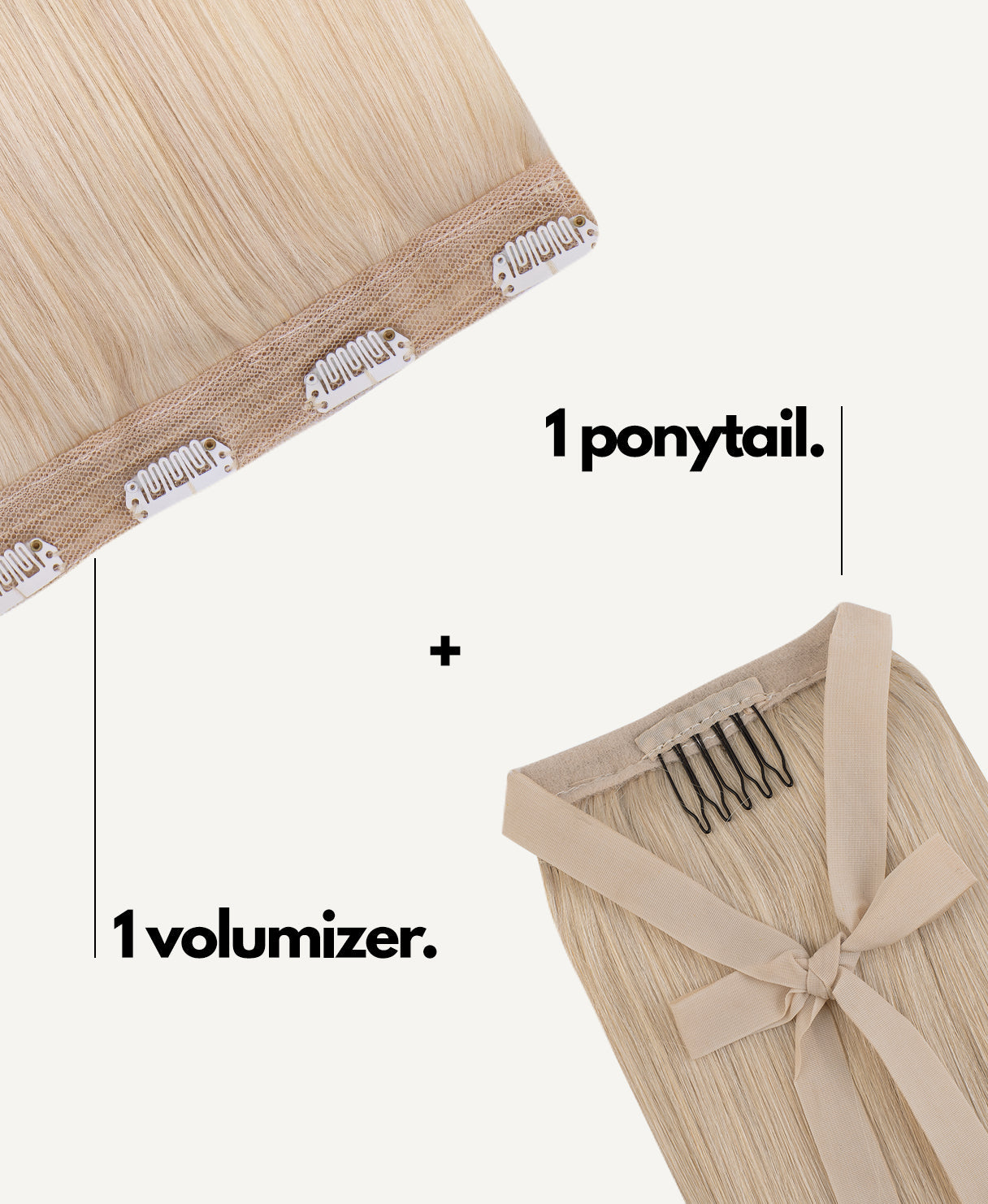 half up/half down #60 platinum blonde.