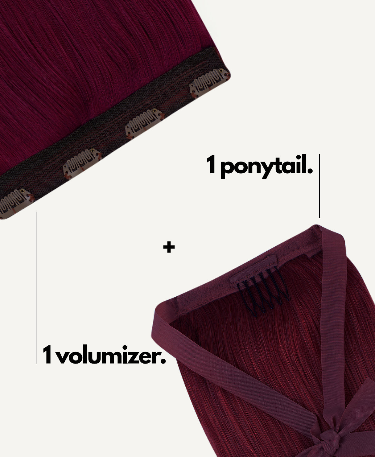 half up/half down #99J cherry red.