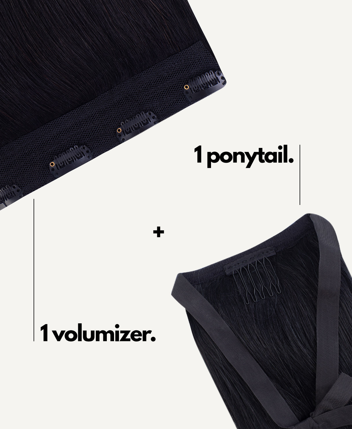 half up/half down #1 jet black.