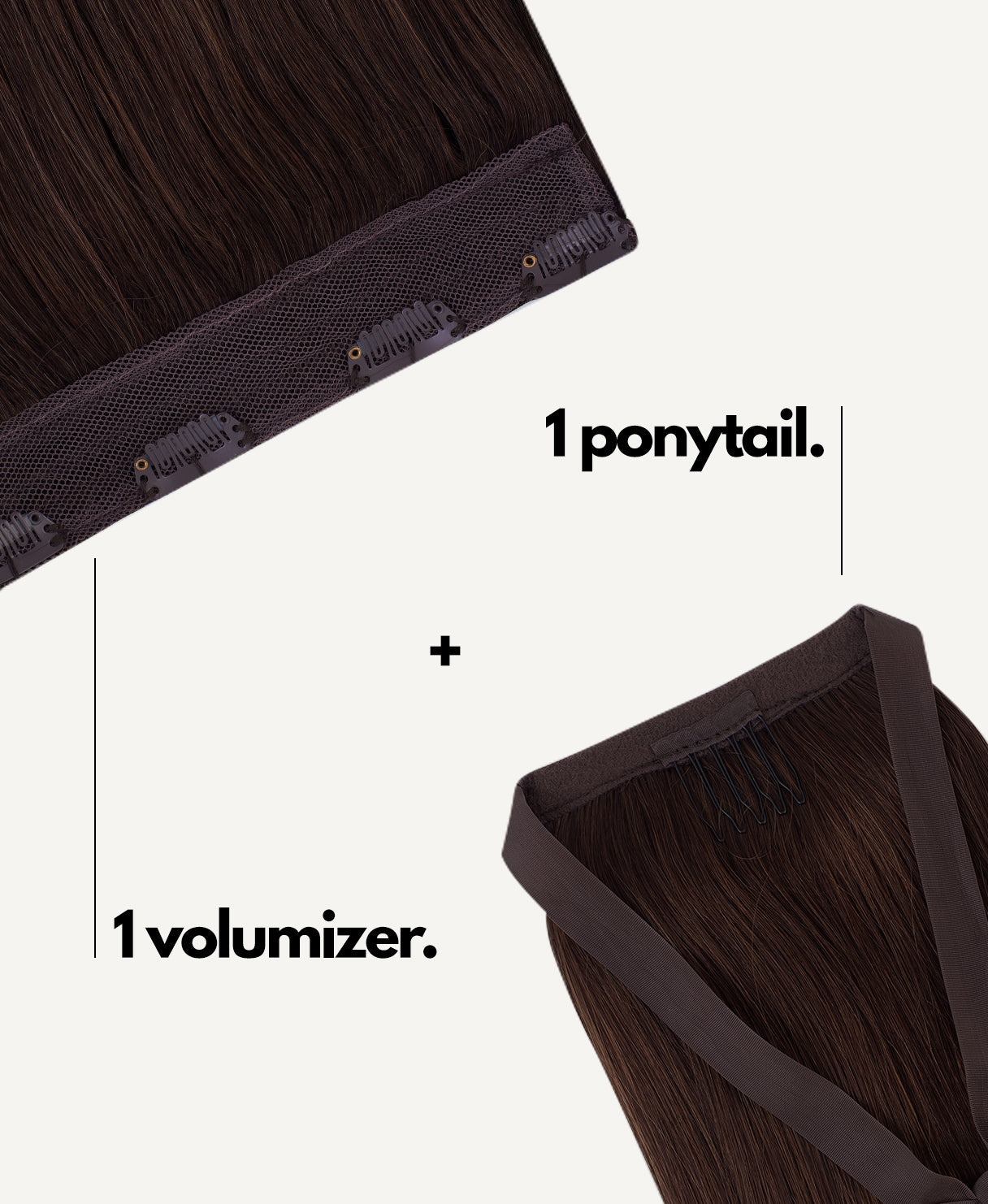 half up/half down #4 medium brown.