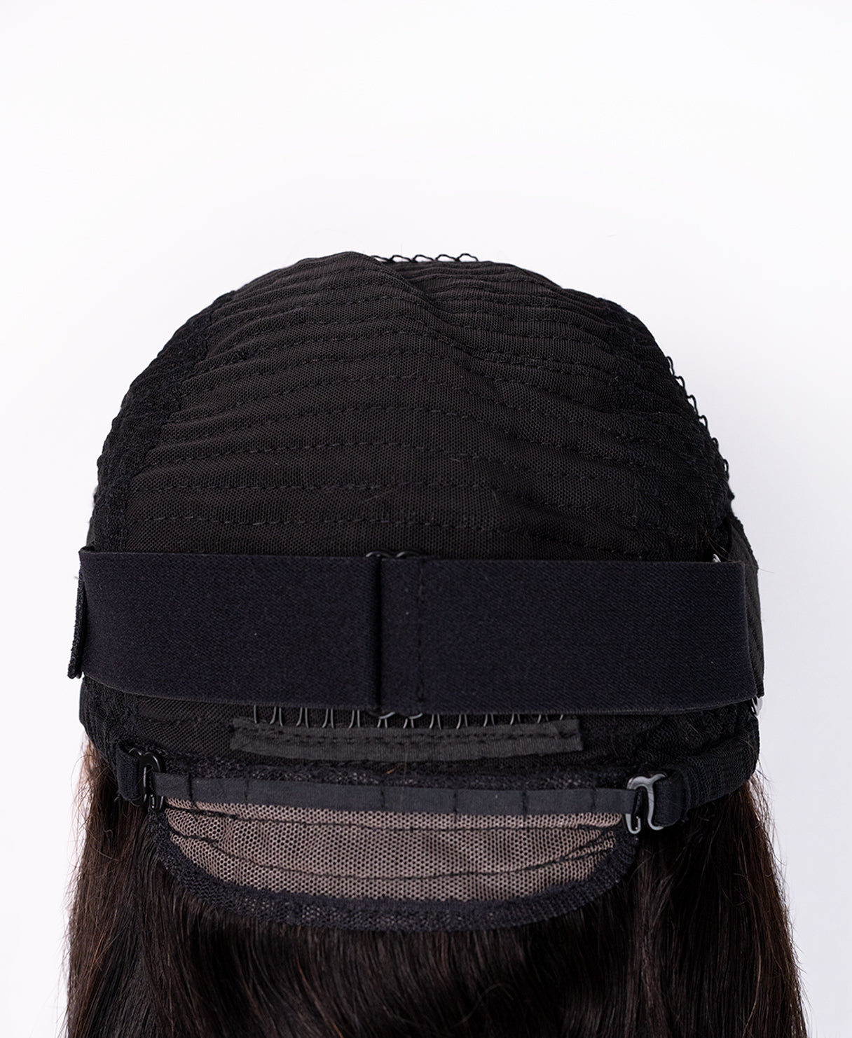 lace front layered human wig - 16" natural black.