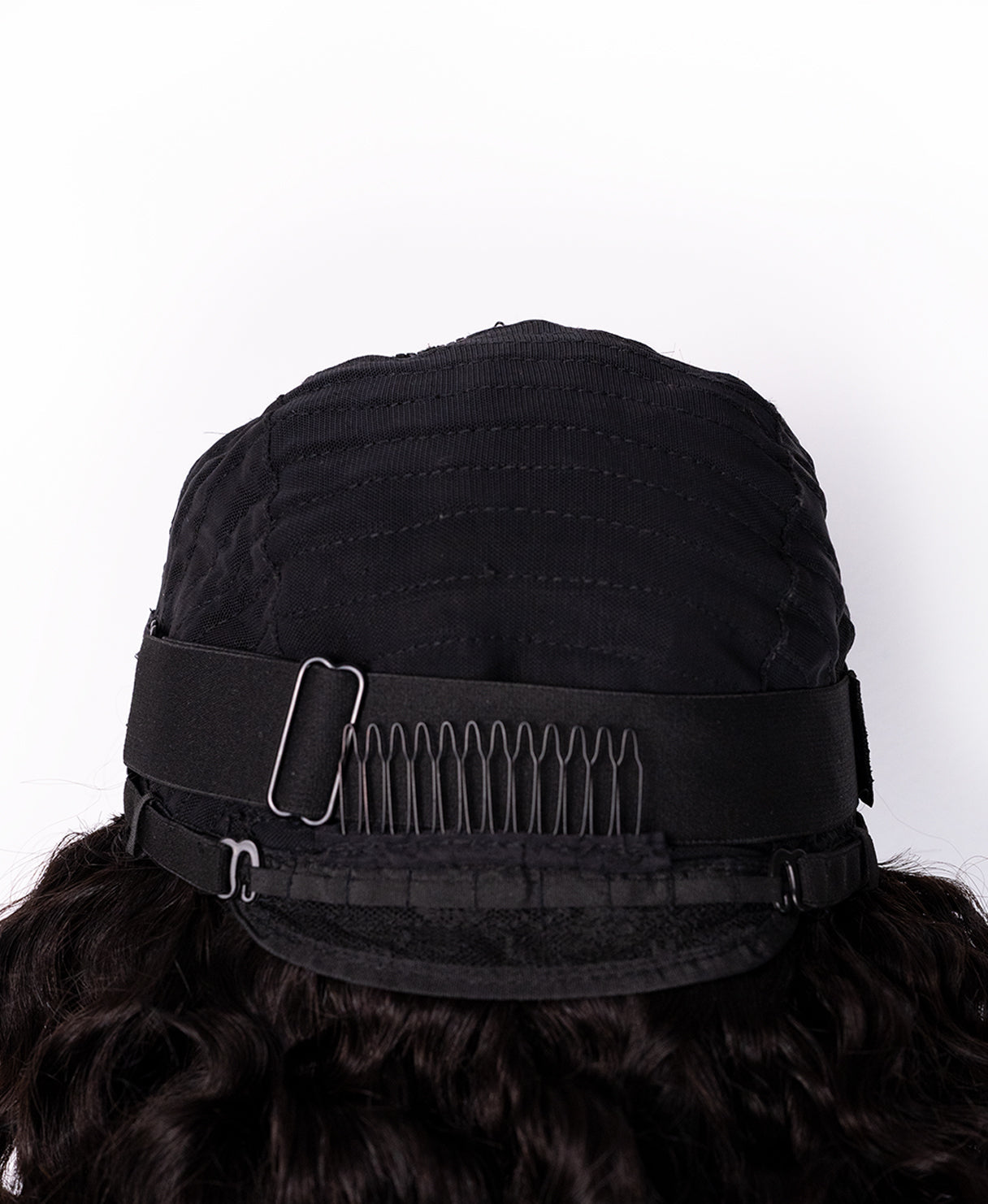 lace front human wig - 16" 3a curly natural black.