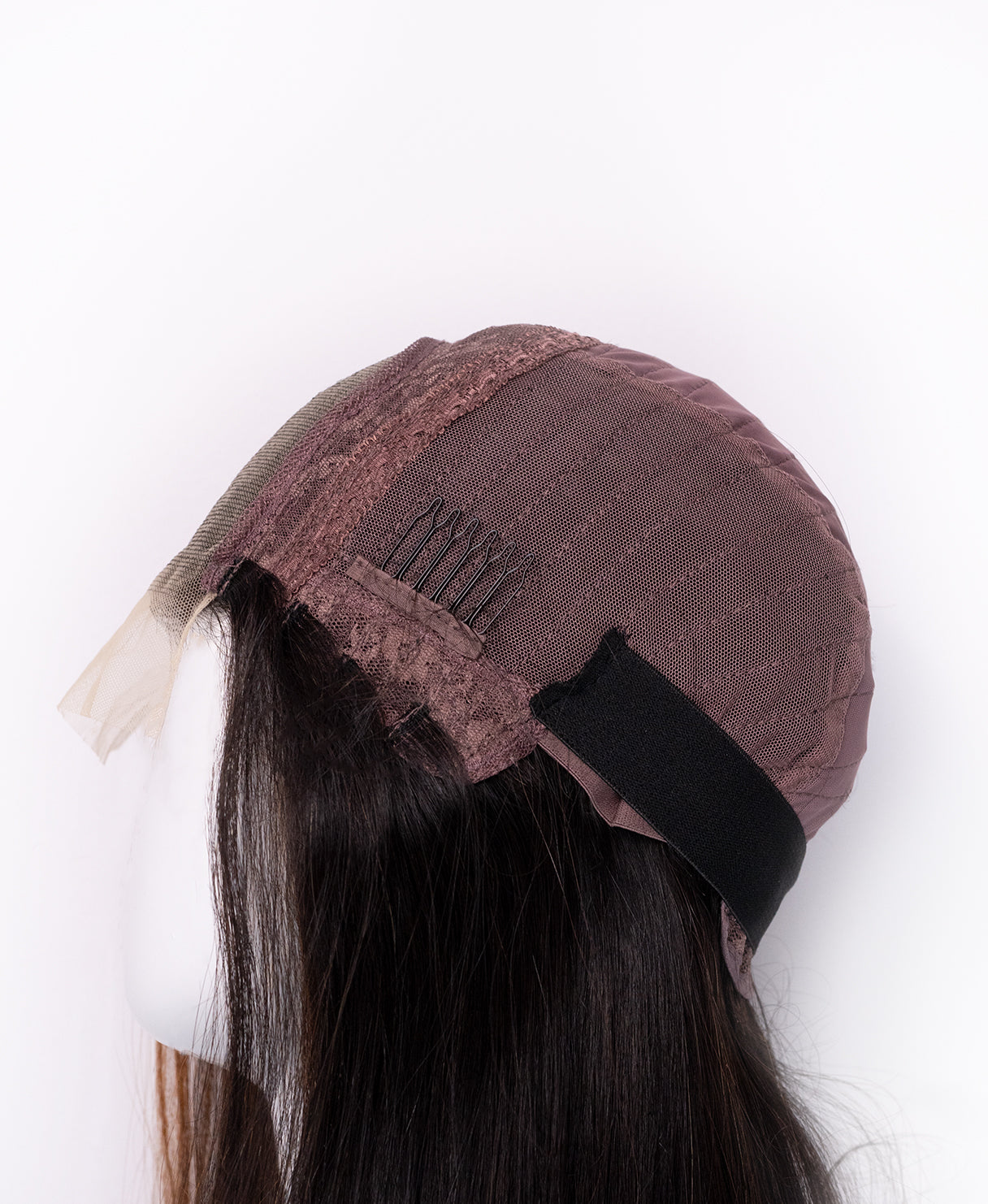 lace front human wig - 18" mocha balayage.