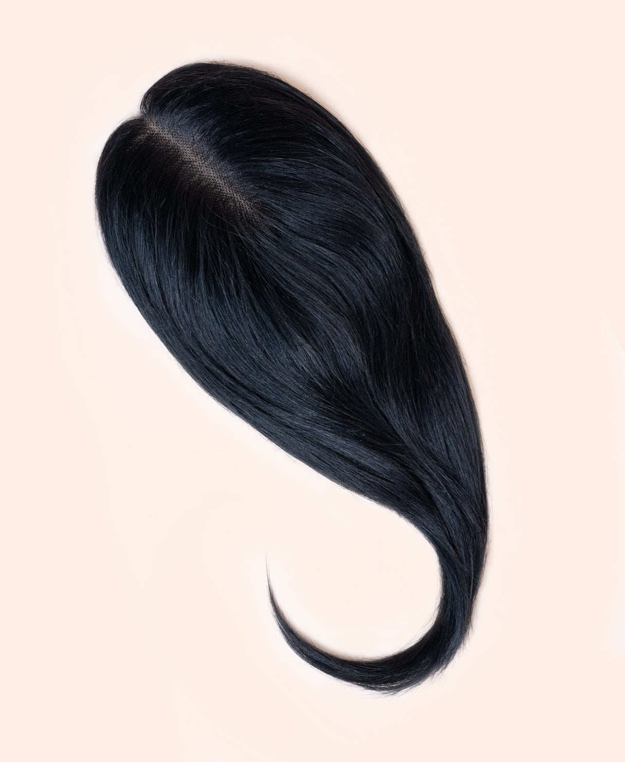 hair topper 12" jet black.