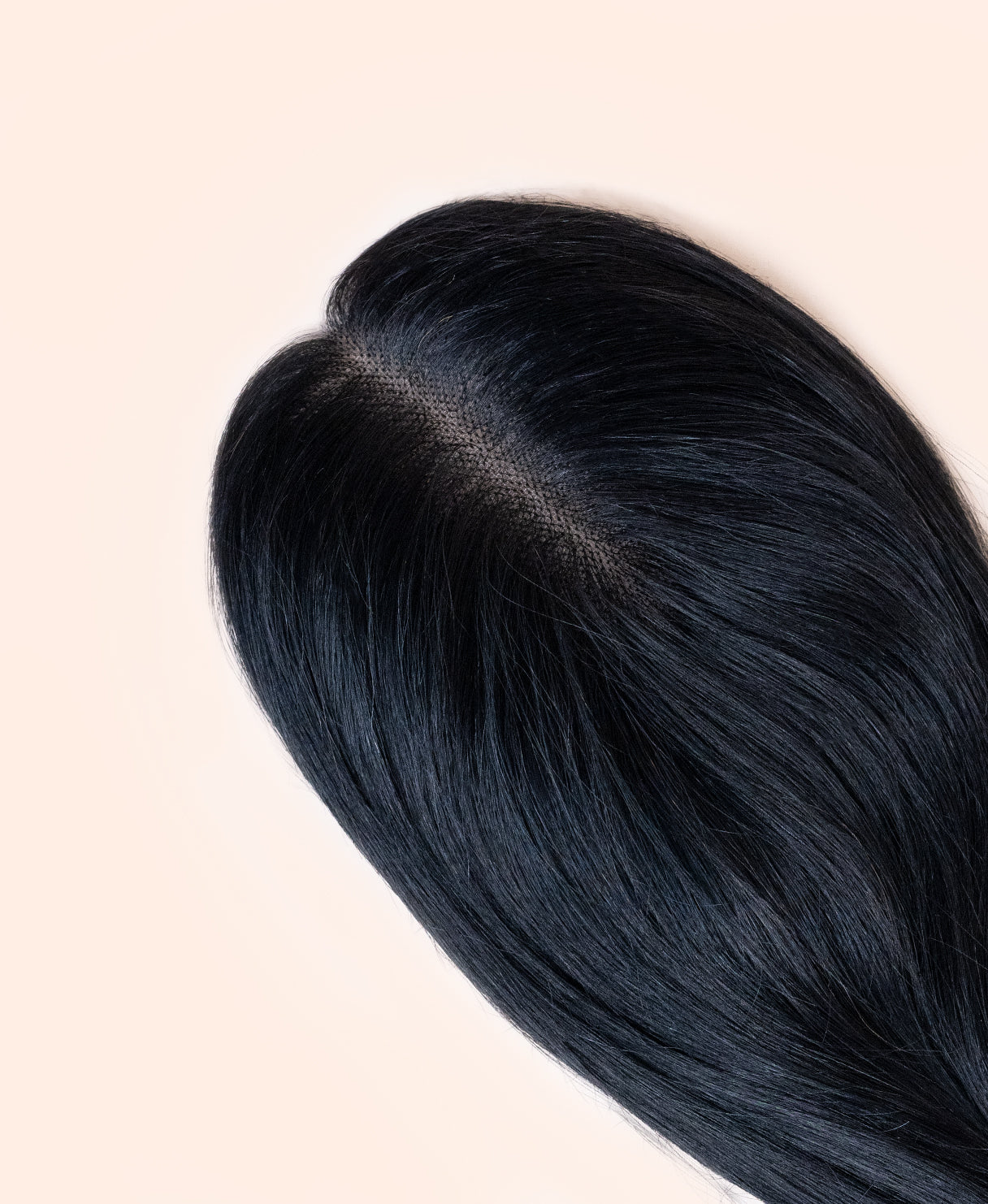 hair topper 12" jet black.