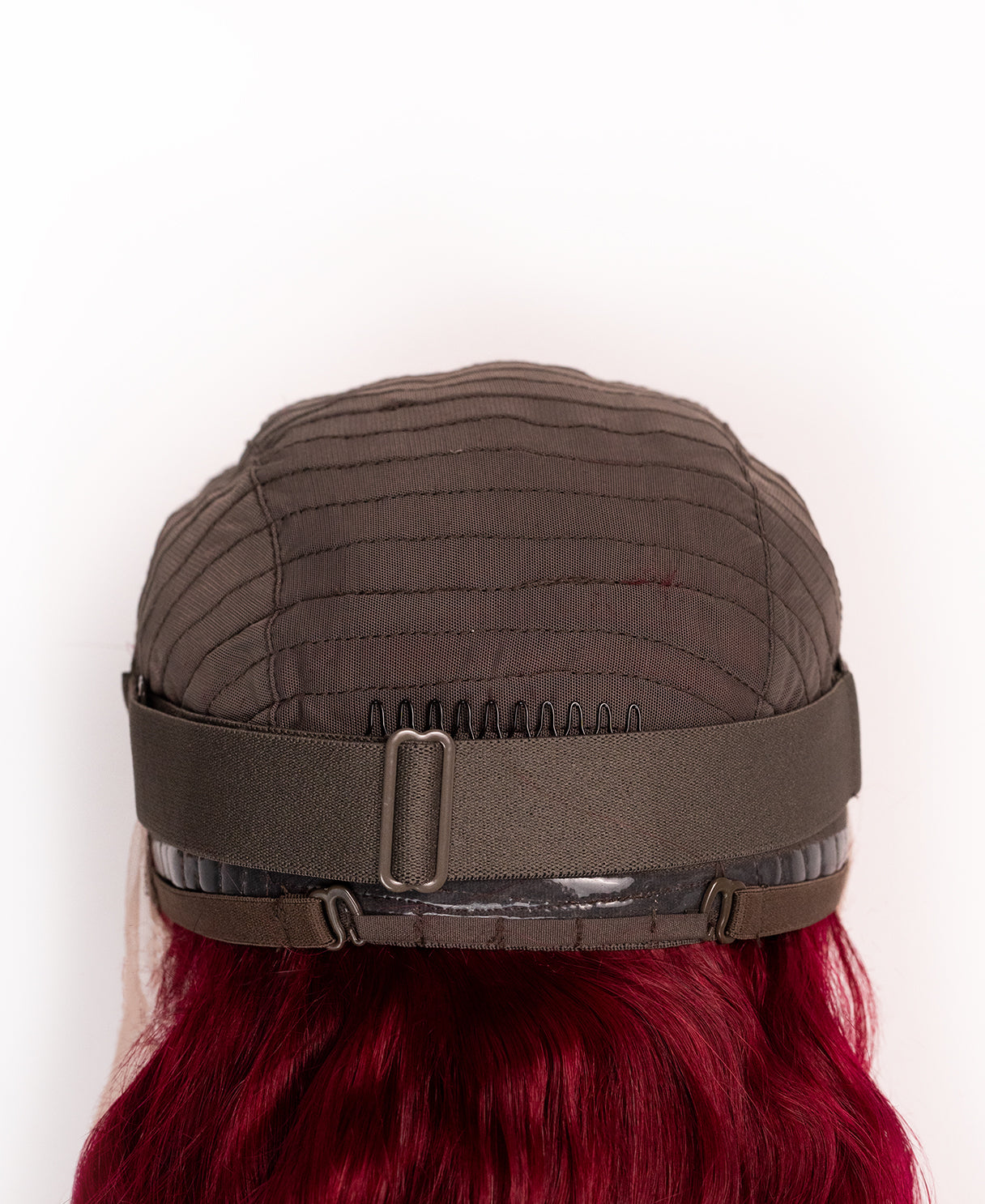 lace front human wig wavy 13x4 - 30" cherry red.