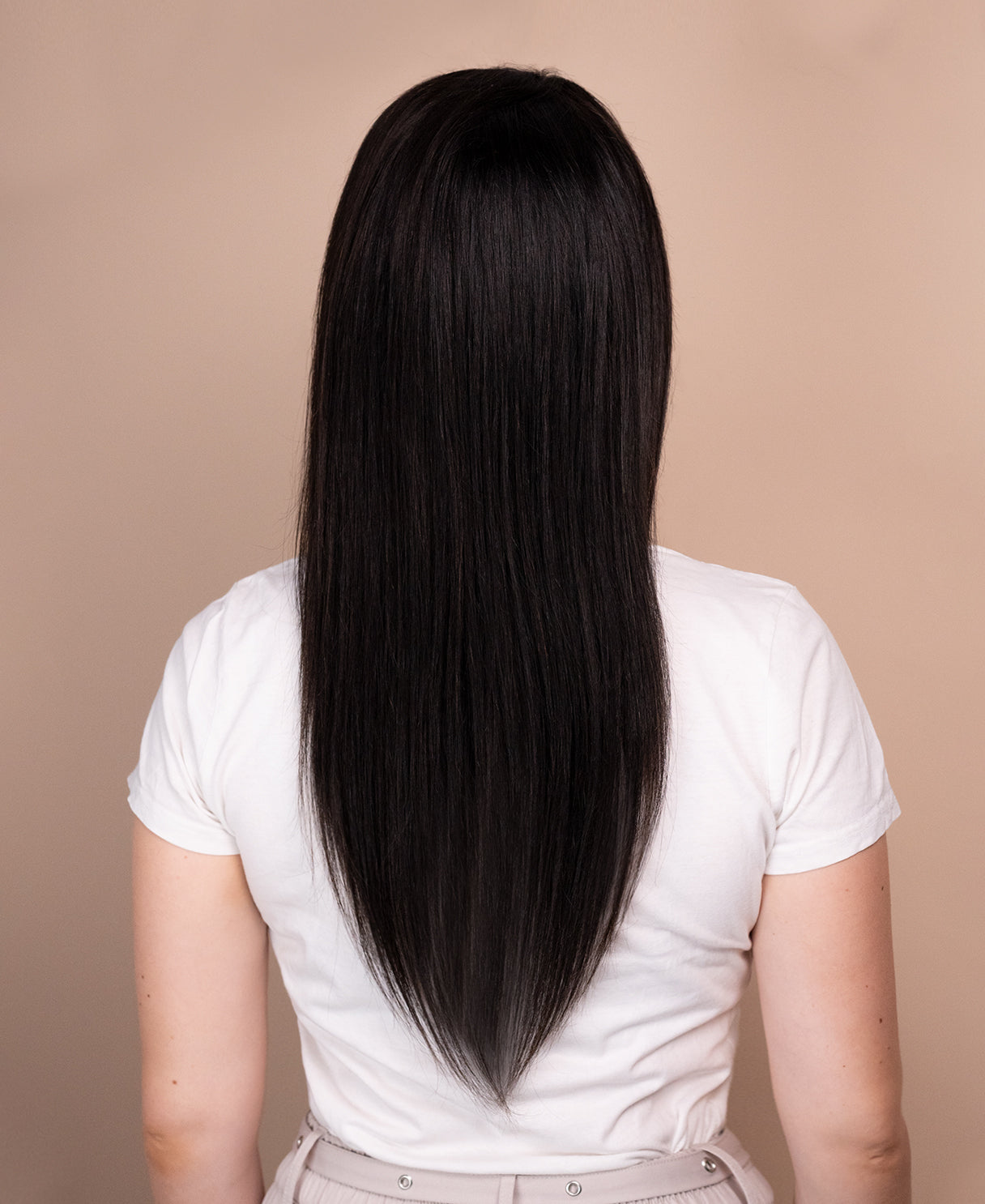 lace front human wig straight 4x4 - 20" natural black.