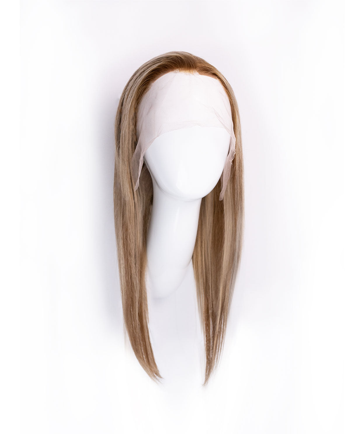 lace front human wig - 18" blonde highlights.
