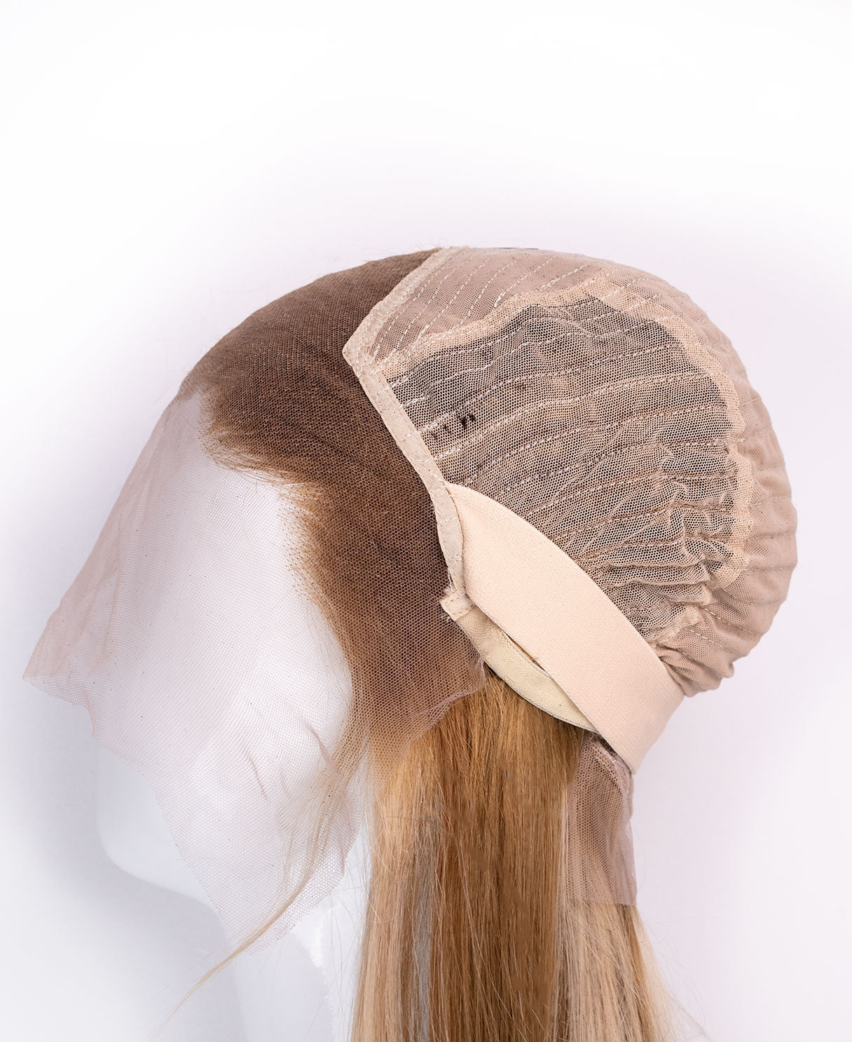 lace front human wig - 20" blonde highlights.
