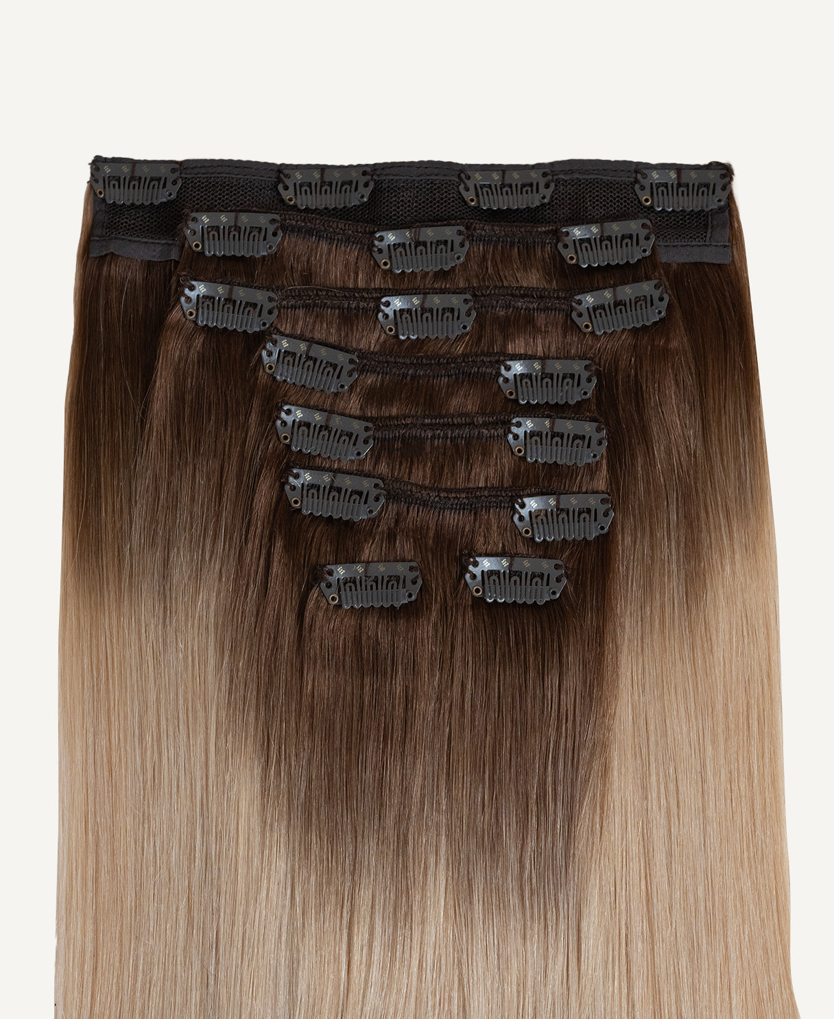 clip-in hair extensions dirty blonde rootmelt.