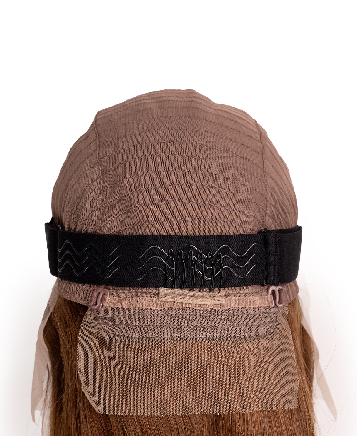 lace front human wig - 20" brown moneypiece.