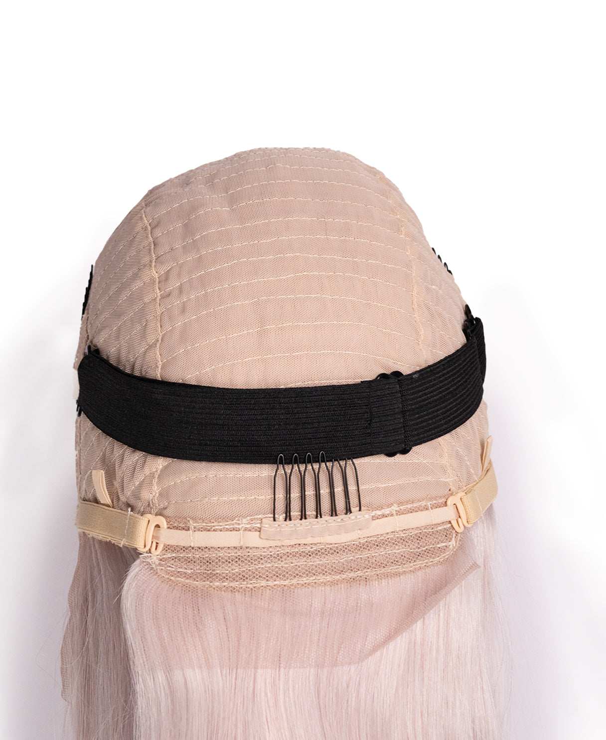 lace front human wig - 24" white blonde.