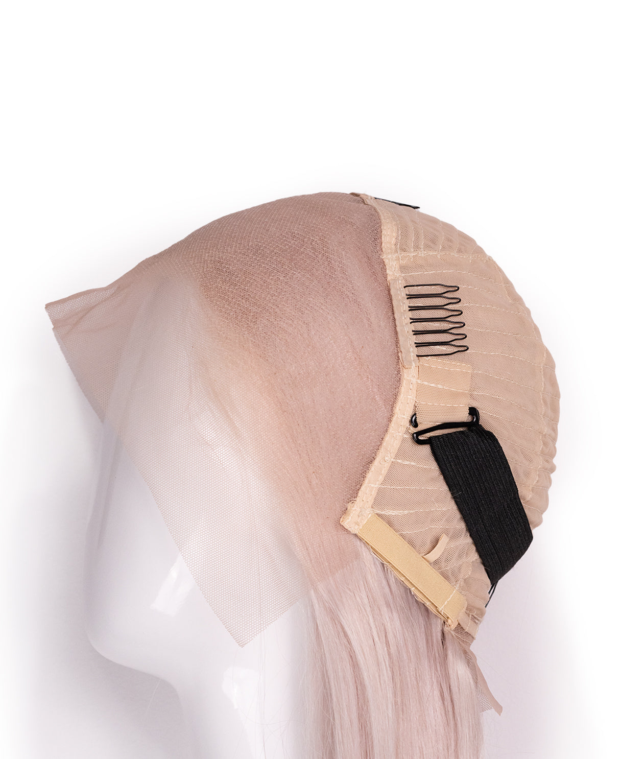 lace front human wig - 24" white blonde.