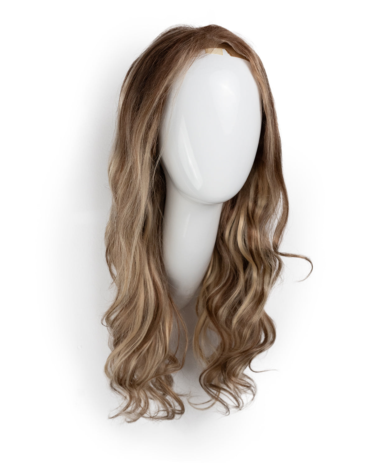 lace front human wig - 20" ash blonde highlights.