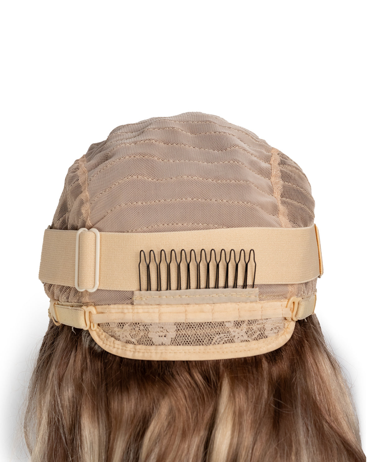 lace front human wig - 20" ash blonde highlights.