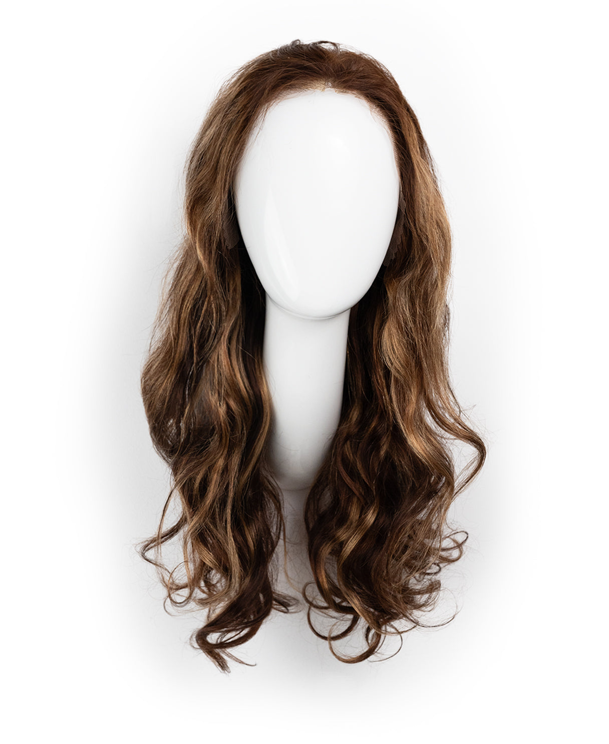 lace front human wig - 20" bronde highlights.