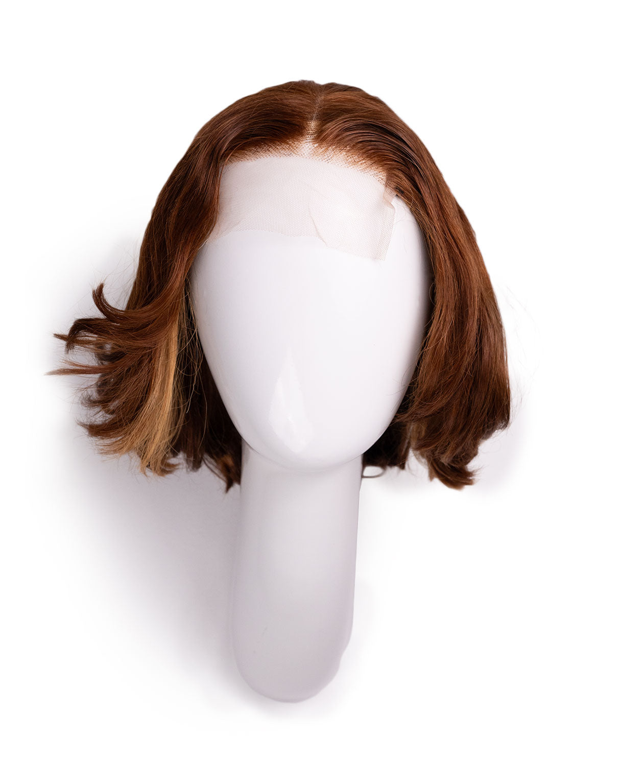 4x4 lace front wig - 10" - blonde with face-framing highlights.