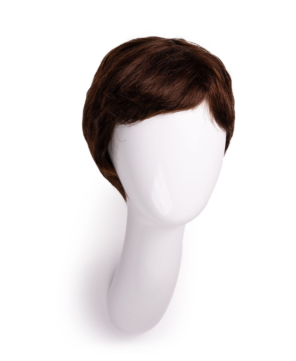 pixie cut human wig - 6" chocolate brown.