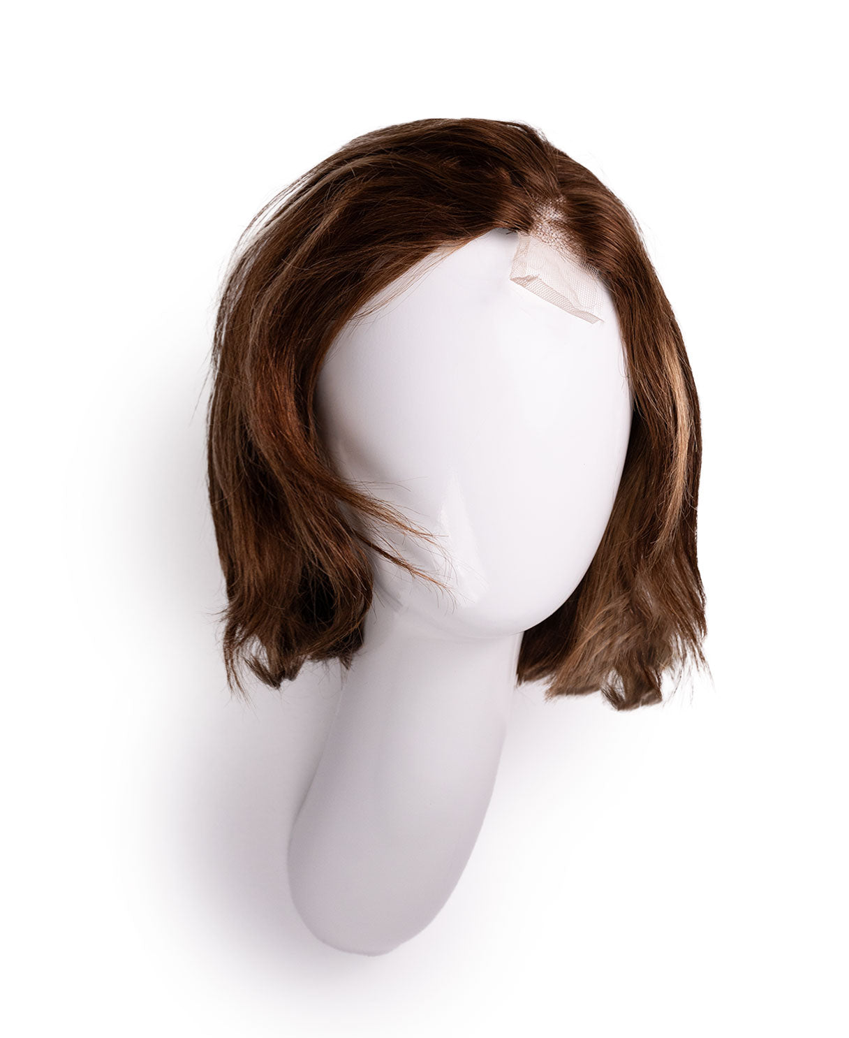 bob with side part - 10" blonde highlights.