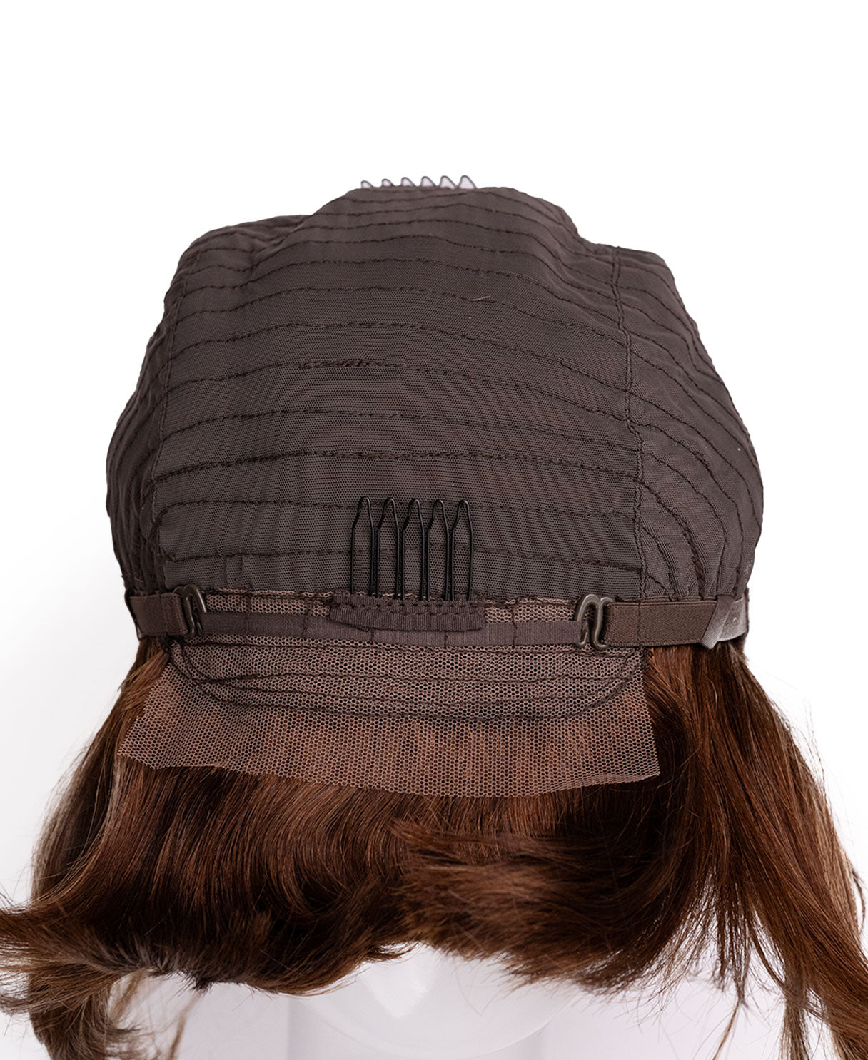 bob with side part - 10" blonde highlights.