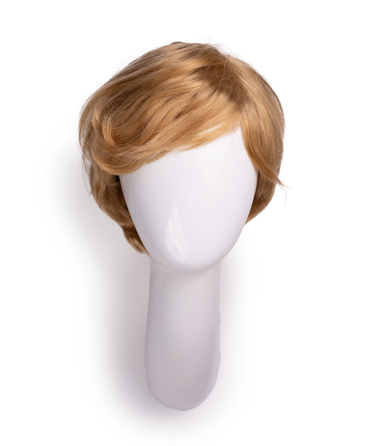 wedge cut human wig - 8" honey blonde.