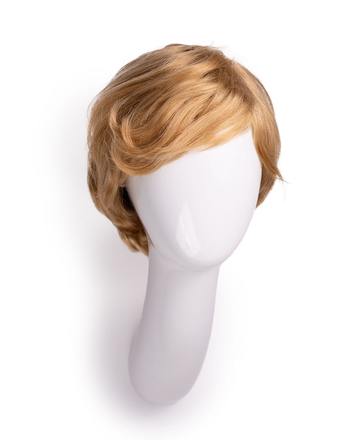 wedge cut human wig - 8" honey blonde.
