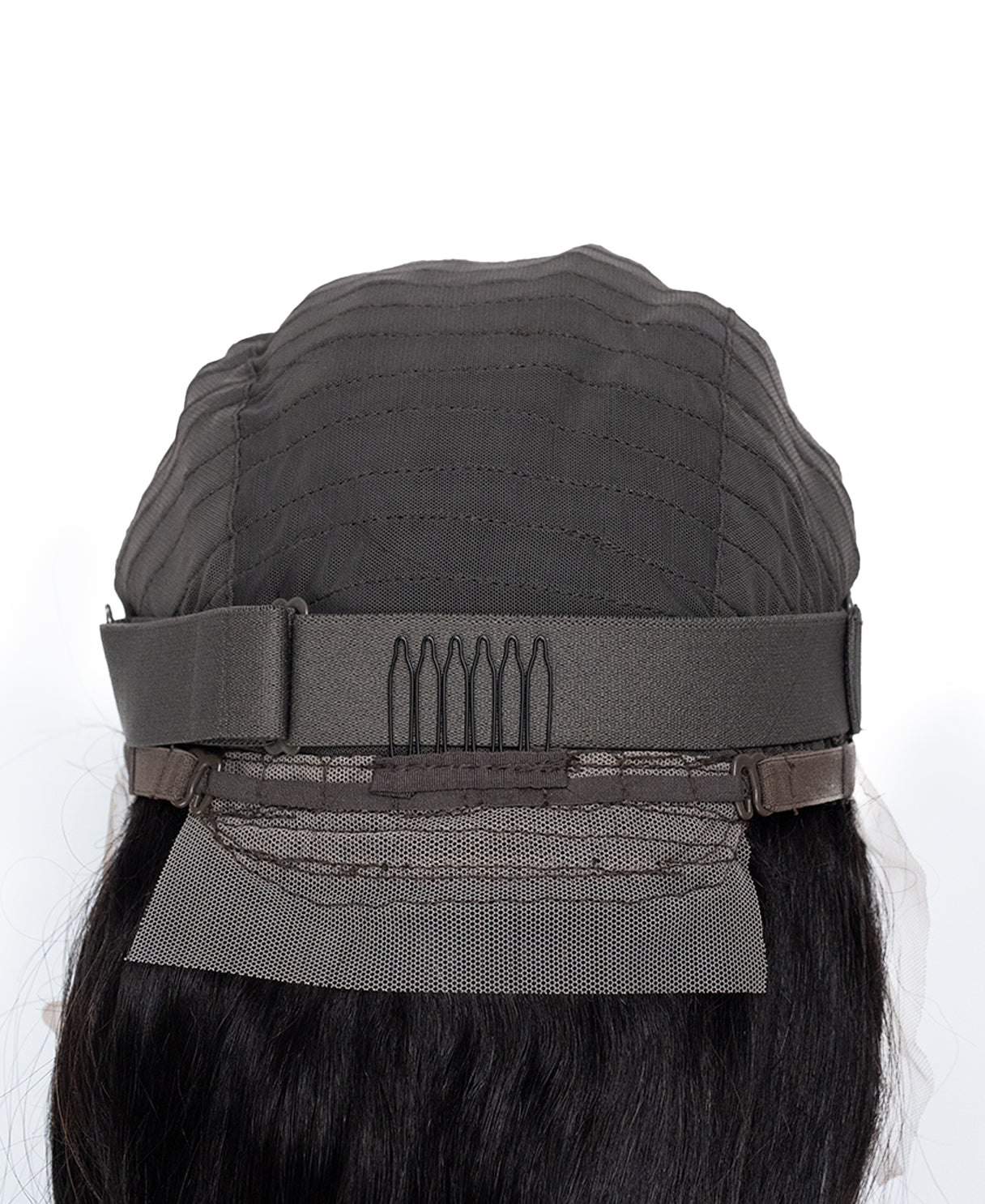 lace front wavy human wig - 18" natural black.